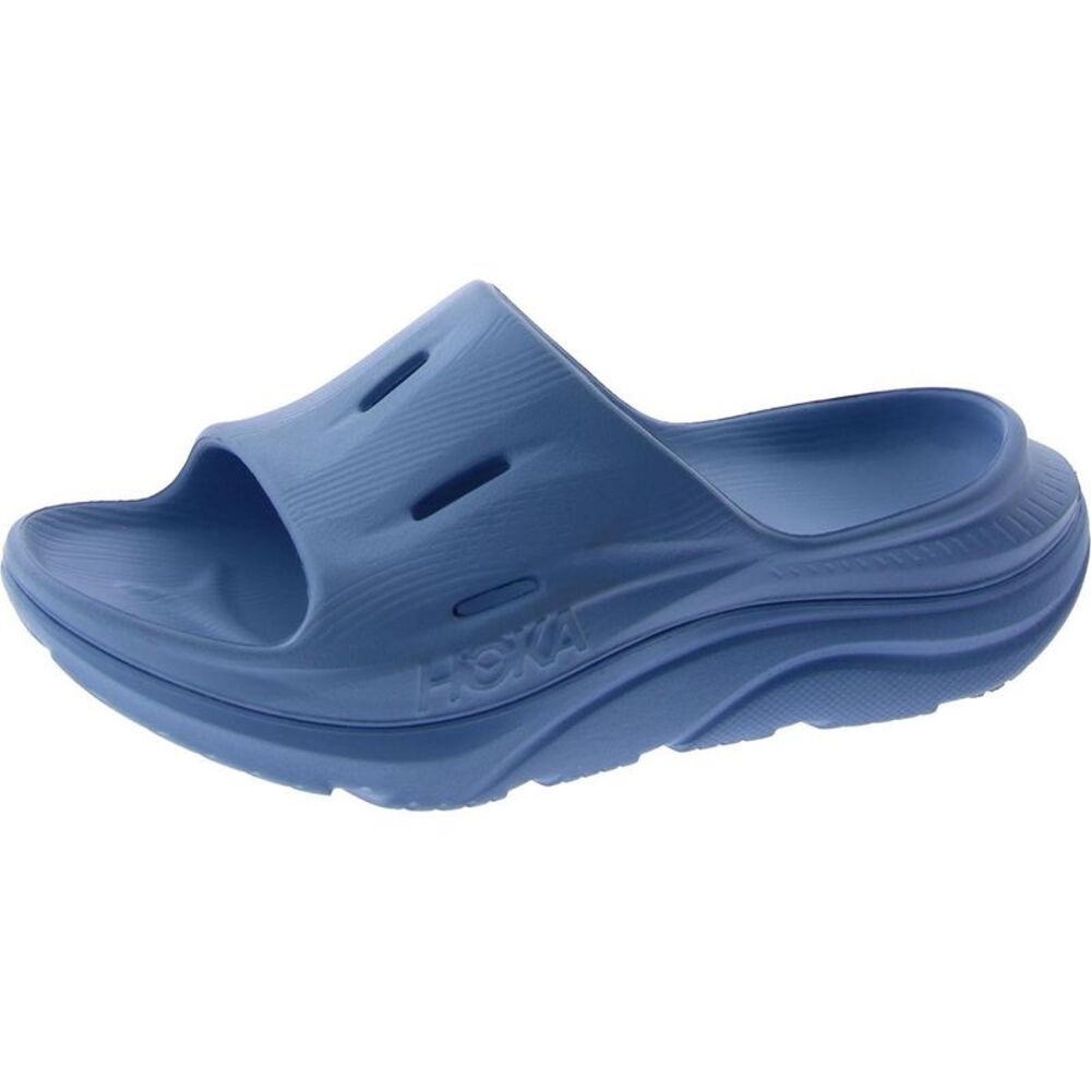 Hoka One One Mens Ora Recovery  Blue Slip On Outdoors Slide Sandals Shoes